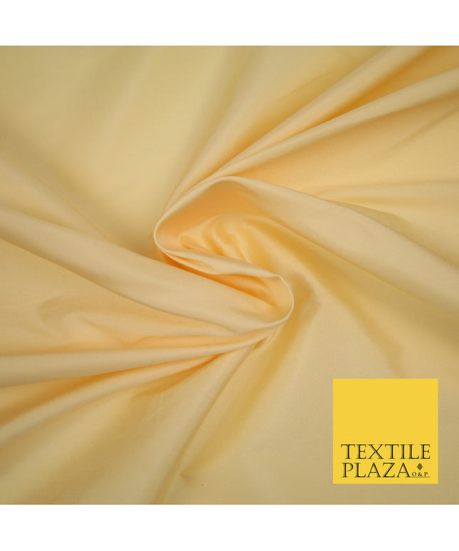 WARM CREAMY GOLD Premium Plain Dyed Faux Matte Silk TAFFETA Dress Fabric Material 3127