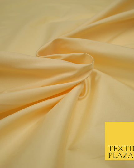 WARM CREAMY GOLD Premium Plain Dyed Faux Matte Silk TAFFETA Dress Fabric Material 3127