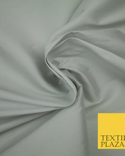 PALE SILVER GREY Premium Plain Dyed Faux Matte Silk TAFFETA Dress Fabric Material 3129