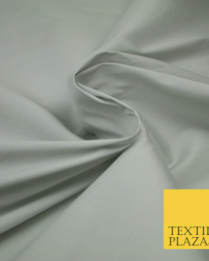 PALE SILVER GREY Premium Plain Dyed Faux Matte Silk TAFFETA Dress Fabric Material 3129