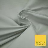 PALE SILVER GREY Premium Plain Dyed Faux Matte Silk TAFFETA Dress Fabric Material 3129