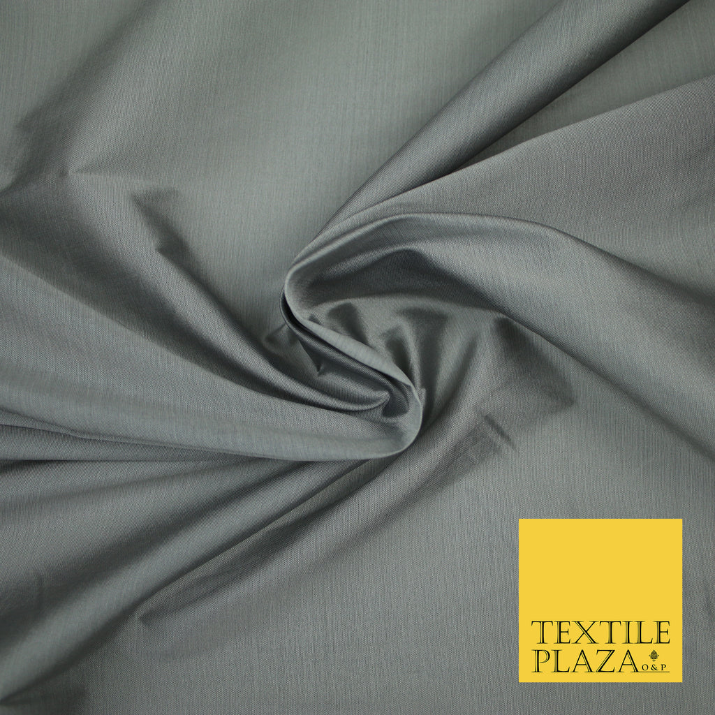 SILVER GREY TWO TONE Premium Plain Dyed Faux Matte Silk TAFFETA Dress Fabric Material 3130
