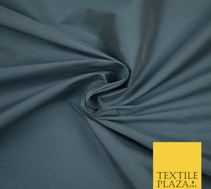 STEEL GREY Premium Plain Dyed Faux Matte Silk TAFFETA Dress Fabric Material 3131