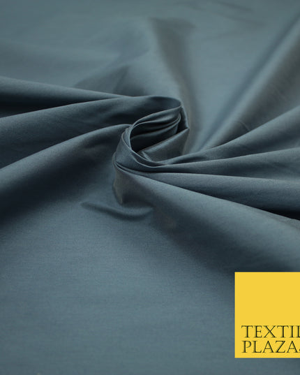 STEEL GREY Premium Plain Dyed Faux Matte Silk TAFFETA Dress Fabric Material 3131