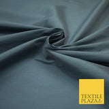 STEEL GREY Premium Plain Dyed Faux Matte Silk TAFFETA Dress Fabric Material 3131