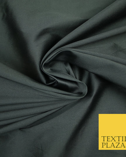 STORM GREY TWO TONE Premium Plain Dyed Faux Matte Silk TAFFETA Dress Fabric Material 3132