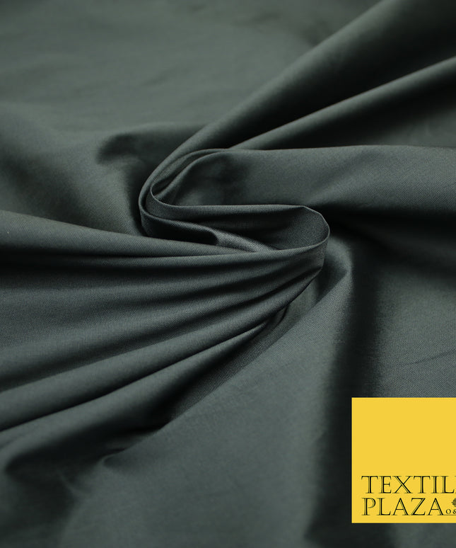 STORM GREY TWO TONE Premium Plain Dyed Faux Matte Silk TAFFETA Dress Fabric Material 3132