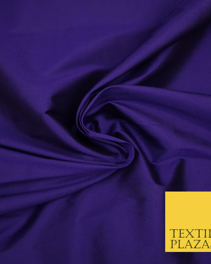 CADBURY PURPLE Premium Plain Dyed Faux Matte Silk TAFFETA Dress Fabric Material 3133