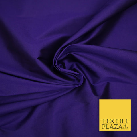 CADBURY PURPLE Premium Plain Dyed Faux Matte Silk TAFFETA Dress Fabric Material 3133