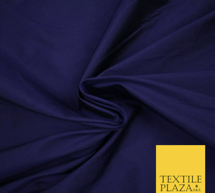 DARK BLUE PURPLE Premium Plain Dyed Faux Matte Silk TAFFETA Dress Fabric Material 3134
