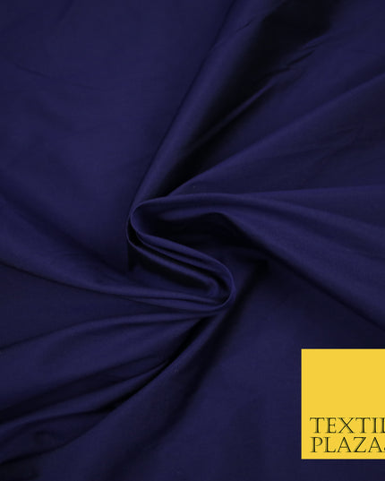 DARK BLUE PURPLE Premium Plain Dyed Faux Matte Silk TAFFETA Dress Fabric Material 3134