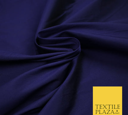 DARK BLUE PURPLE Premium Plain Dyed Faux Matte Silk TAFFETA Dress Fabric Material 3134