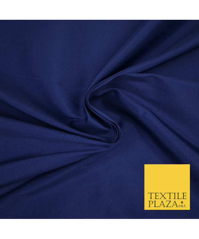 MIDNIGHT BLUE Premium Plain Dyed Faux Matte Silk TAFFETA Dress Fabric Material 3135