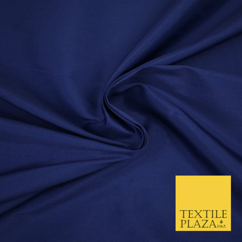 MIDNIGHT BLUE Premium Plain Dyed Faux Matte Silk TAFFETA Dress Fabric Material 3135