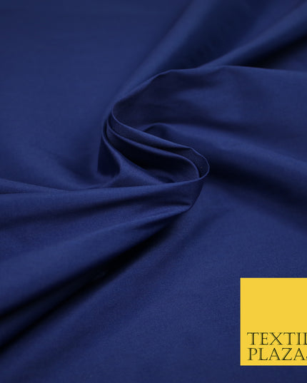 MIDNIGHT BLUE Premium Plain Dyed Faux Matte Silk TAFFETA Dress Fabric Material 3135
