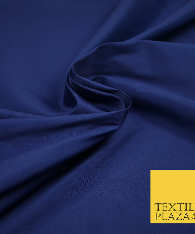 MIDNIGHT BLUE Premium Plain Dyed Faux Matte Silk TAFFETA Dress Fabric Material 3135
