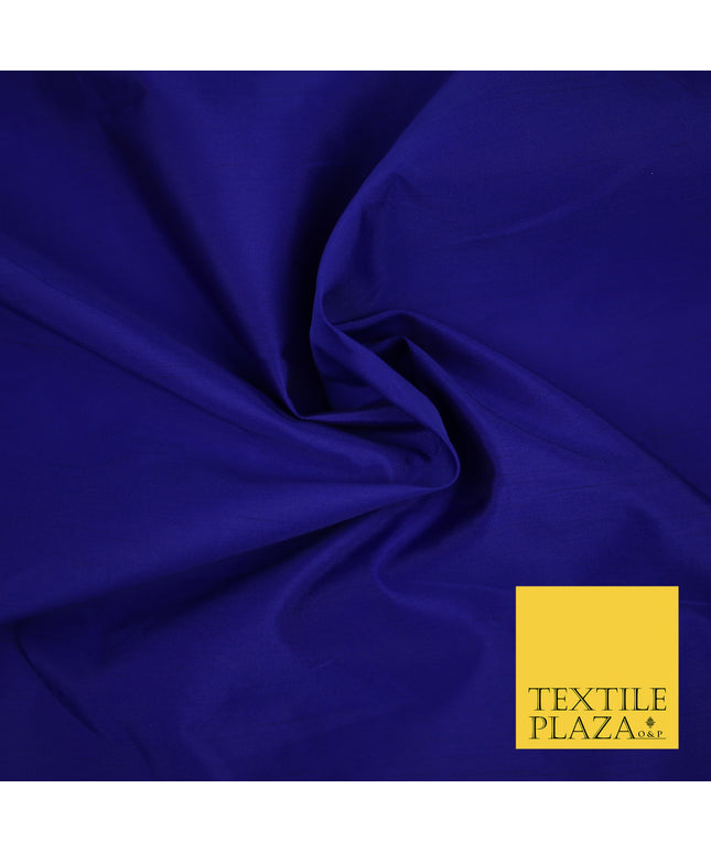 ROYAL BLUE Premium Plain Dyed Faux Matte Silk TAFFETA Dress Fabric Material 3136