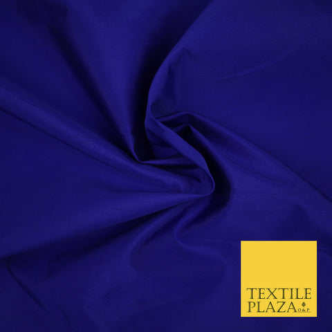 ROYAL BLUE Premium Plain Dyed Faux Matte Silk TAFFETA Dress Fabric Material 3136