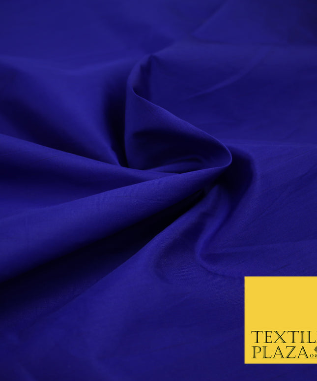 ROYAL BLUE Premium Plain Dyed Faux Matte Silk TAFFETA Dress Fabric Material 3136