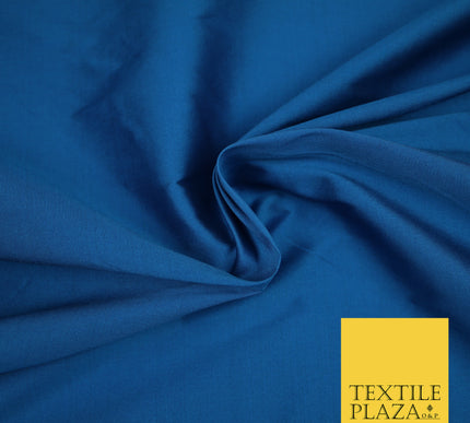 CAPRI BLUE Premium Plain Dyed Faux Matte Silk TAFFETA Dress Fabric Material 3137