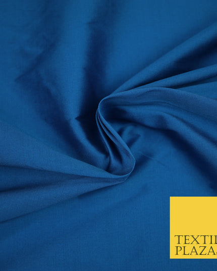 CAPRI BLUE Premium Plain Dyed Faux Matte Silk TAFFETA Dress Fabric Material 3137