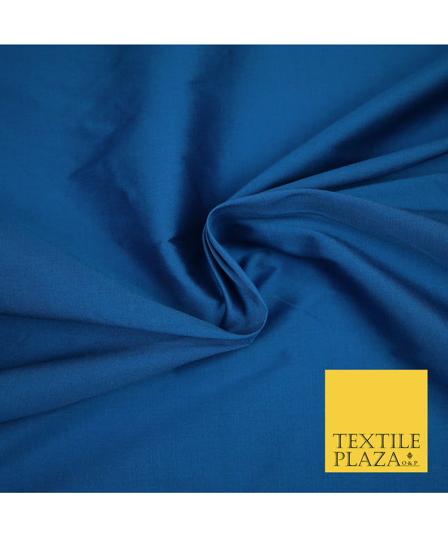 CAPRI BLUE Premium Plain Dyed Faux Matte Silk TAFFETA Dress Fabric Material 3137