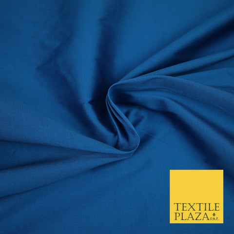 CAPRI BLUE Premium Plain Dyed Faux Matte Silk TAFFETA Dress Fabric Material 3137