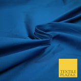 CAPRI BLUE Premium Plain Dyed Faux Matte Silk TAFFETA Dress Fabric Material 3137