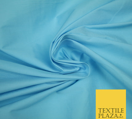 BABY BLUE Premium Plain Dyed Faux Matte Silk TAFFETA Dress Fabric Material 3139