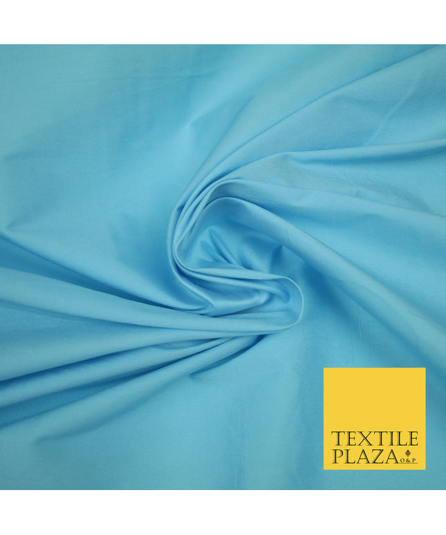 BABY BLUE Premium Plain Dyed Faux Matte Silk TAFFETA Dress Fabric Material 3139