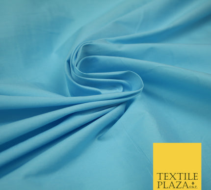 BABY BLUE Premium Plain Dyed Faux Matte Silk TAFFETA Dress Fabric Material 3139