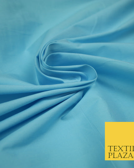 BABY BLUE Premium Plain Dyed Faux Matte Silk TAFFETA Dress Fabric Material 3139