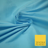 BABY BLUE Premium Plain Dyed Faux Matte Silk TAFFETA Dress Fabric Material 3139
