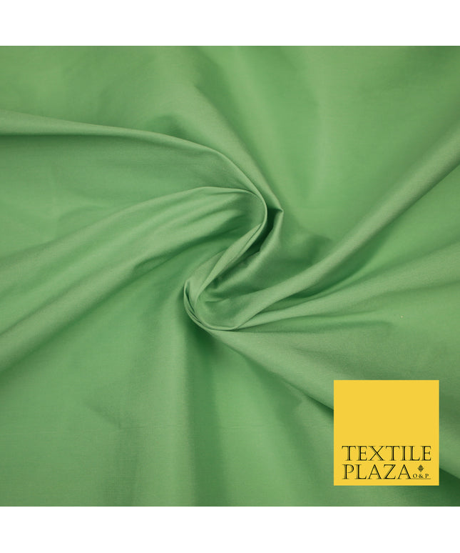 PALE GREEN Premium Plain Dyed Faux Matte Silk TAFFETA Dress Fabric Material 3142
