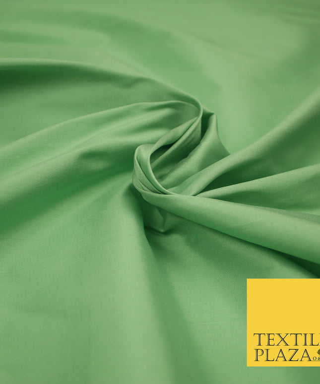 PALE GREEN Premium Plain Dyed Faux Matte Silk TAFFETA Dress Fabric Material 3142