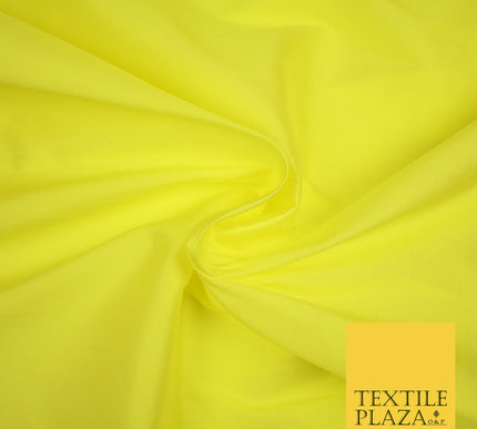 FLO YELLOW Premium Plain Dyed Faux Matte Silk TAFFETA Dress Fabric Material 3143