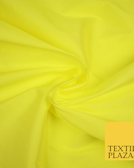 FLO YELLOW Premium Plain Dyed Faux Matte Silk TAFFETA Dress Fabric Material 3143