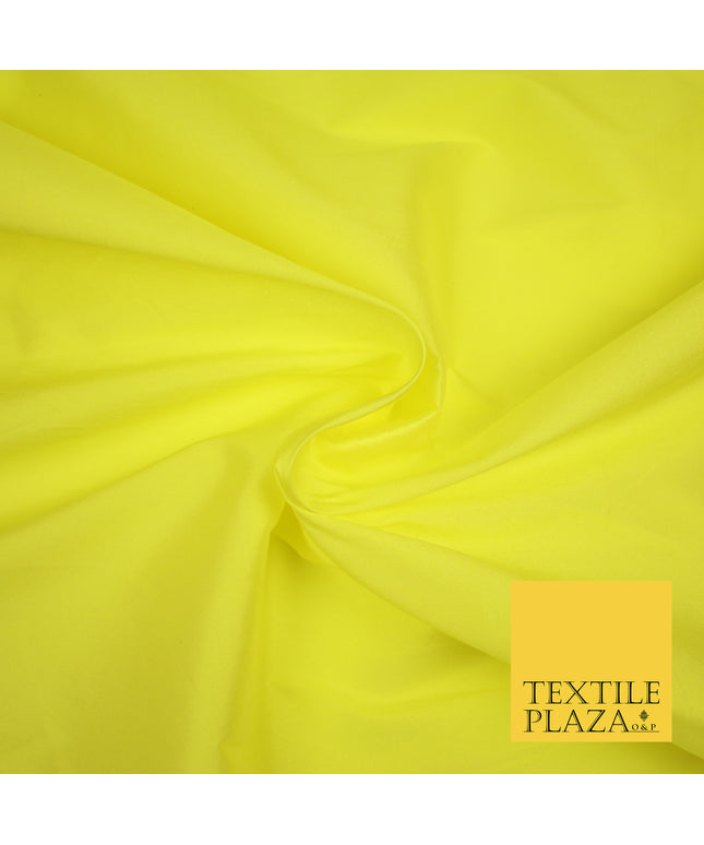FLO YELLOW Premium Plain Dyed Faux Matte Silk TAFFETA Dress Fabric Material 3143