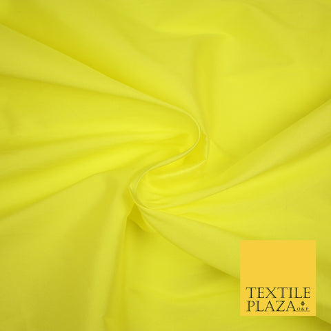 FLO YELLOW Premium Plain Dyed Faux Matte Silk TAFFETA Dress Fabric Material 3143