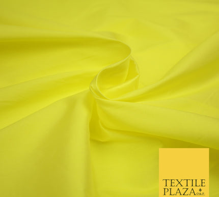 FLO YELLOW Premium Plain Dyed Faux Matte Silk TAFFETA Dress Fabric Material 3143
