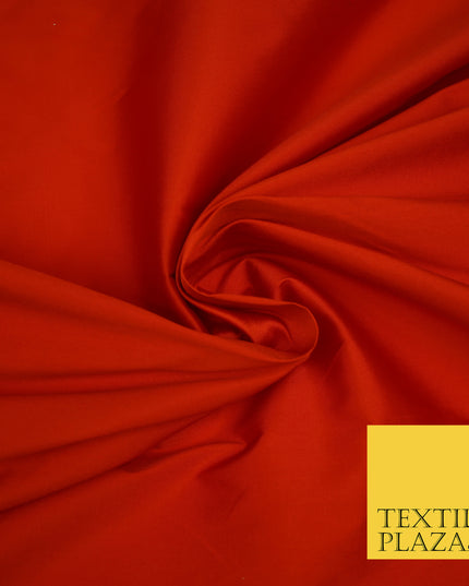 FIERY RED TWO TONE SHOT Premium Plain Dyed Faux Matte Silk TAFFETA Dress Fabric Material 3146