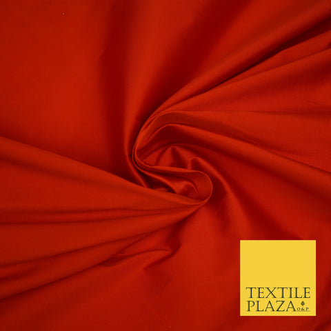 FIERY RED TWO TONE SHOT Premium Plain Dyed Faux Matte Silk TAFFETA Dress Fabric Material 3146