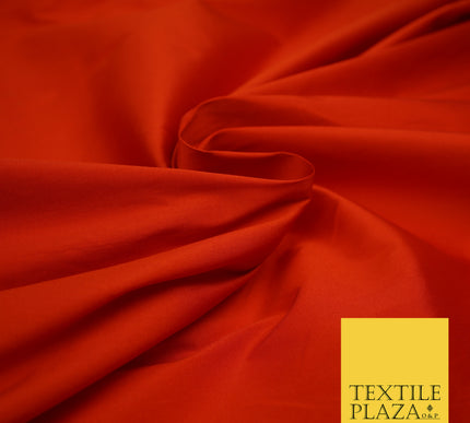 FIERY RED TWO TONE SHOT Premium Plain Dyed Faux Matte Silk TAFFETA Dress Fabric Material 3146