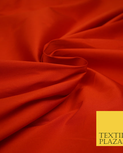 FIERY RED TWO TONE SHOT Premium Plain Dyed Faux Matte Silk TAFFETA Dress Fabric Material 3146