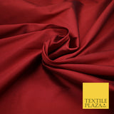 MAROON RED Premium Plain Dyed Faux Matte Silk TAFFETA Dress Fabric Material 3148