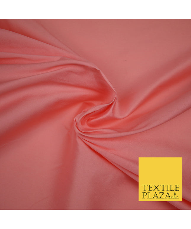 ROSE PINK Premium Plain Dyed Faux Matte Silk TAFFETA Dress Fabric Material 3149