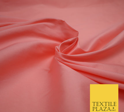 ROSE PINK Premium Plain Dyed Faux Matte Silk TAFFETA Dress Fabric Material 3149