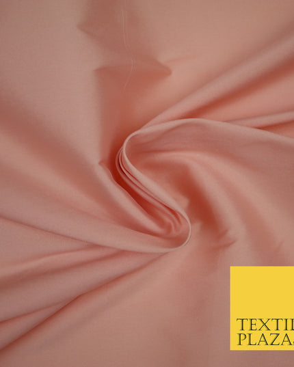 LIGHT BLUSH PINK Premium Plain Dyed Faux Matte Silk TAFFETA Dress Fabric Material 3150