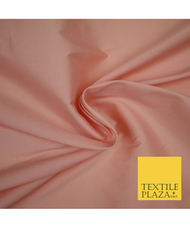 LIGHT BLUSH PINK Premium Plain Dyed Faux Matte Silk TAFFETA Dress Fabric Material 3150