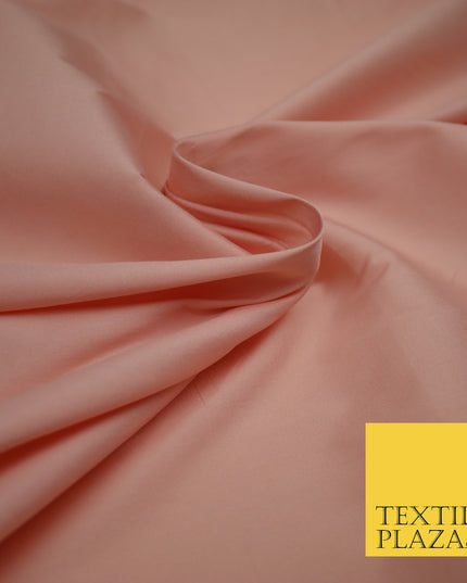 LIGHT BLUSH PINK Premium Plain Dyed Faux Matte Silk TAFFETA Dress Fabric Material 3150